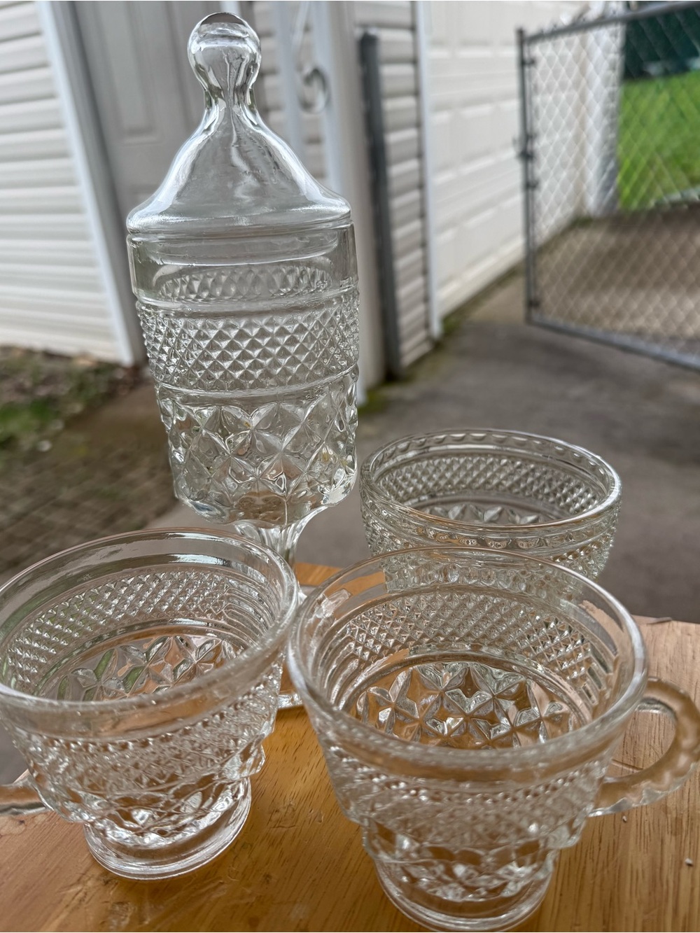 Vintage Anchor Hocking Wexford Mixed Set